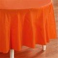 Omg Sunkissed Orange- Orange Round Plastic Tablecover OM749031